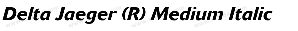 Delta Jaeger (R) Medium Italic字体转换